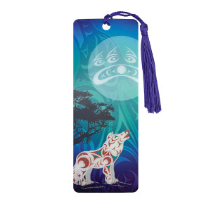 3D Lenticular Bookmark - Howling Wolf