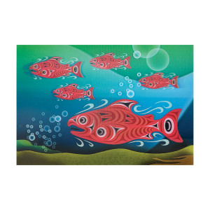 3D Lenticular Art Card - Coho Salmon