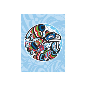 Folding Card - Raven and Killer Whale