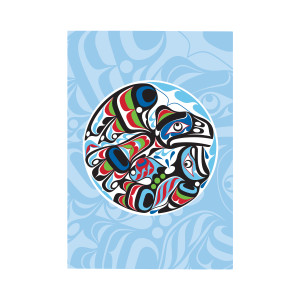 Postcard - Raven and Killer Whale