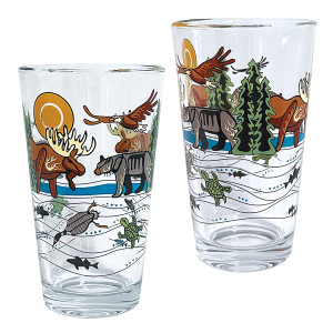 Printed Glass Tumbler (Set of 2) - All My Relatives (Indinawemaaganidag)