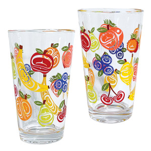 Printed Glass Tumbler (Set of 2) - Fruit Salad