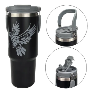 Easy-Carry Insulated Tumbler (30oz) - Eagle in Flight