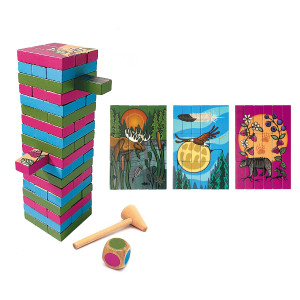 Multi-Game Wood Block Set - All My Relatives (Indinawemaaganidag)