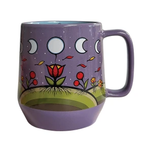 Big Ceramic Mug - Moon Floral