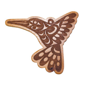 Spirit Wood Magnet - Hummingbird