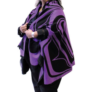 Reversible Fashion Cape - Eagle - Purple