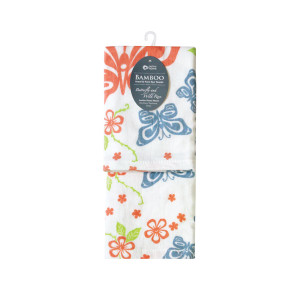 Bamboo Hand & Face Spa Towels - Butterfly and Wild Rose