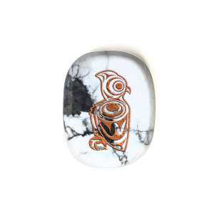 Spirit Stone - Howlite Spirit Owl Spirit Stone - Howlite Spirit Owl