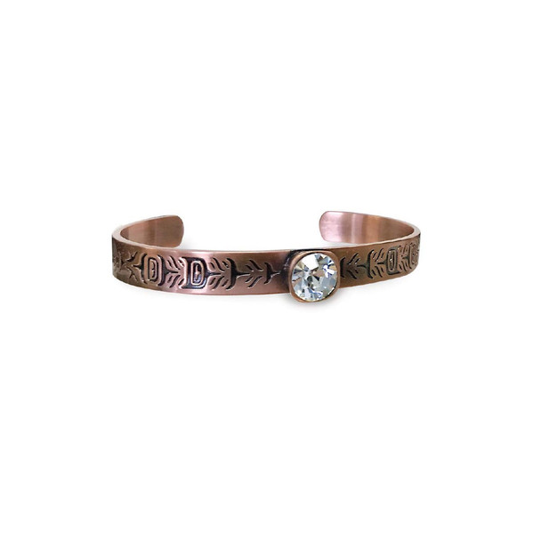 Sacred Feather Bangle (Diamond)