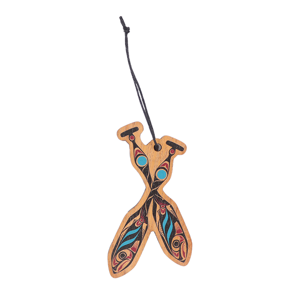 Wood Ornament- Salmon Paddles