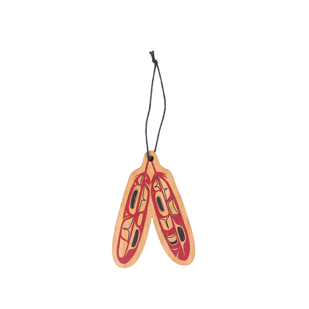 Wood Ornament - Eagle Feathers
