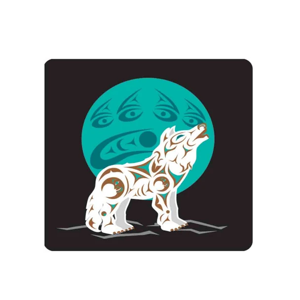 Cork-Backed Coaster - Howling Wolf