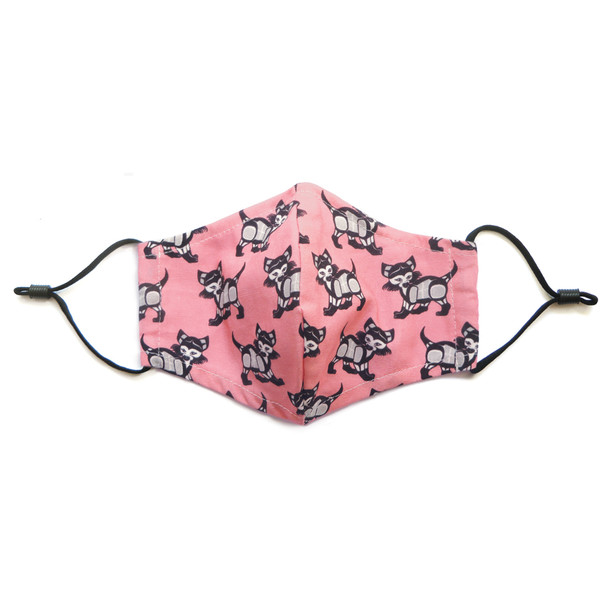 Kids Reusable Cotton Face Mask - Cat
