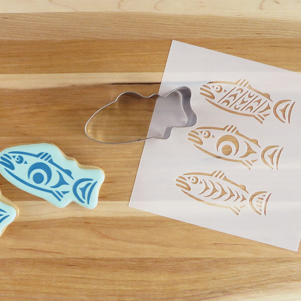 Cookie Cutter and Stencil Set - Salmon in the Wild
