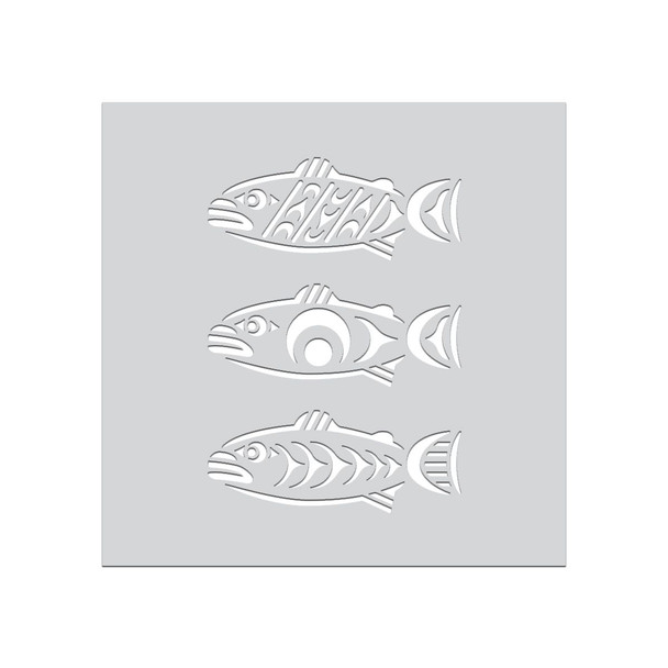 Craft and Cookie Stencil - Salmon in the Wild