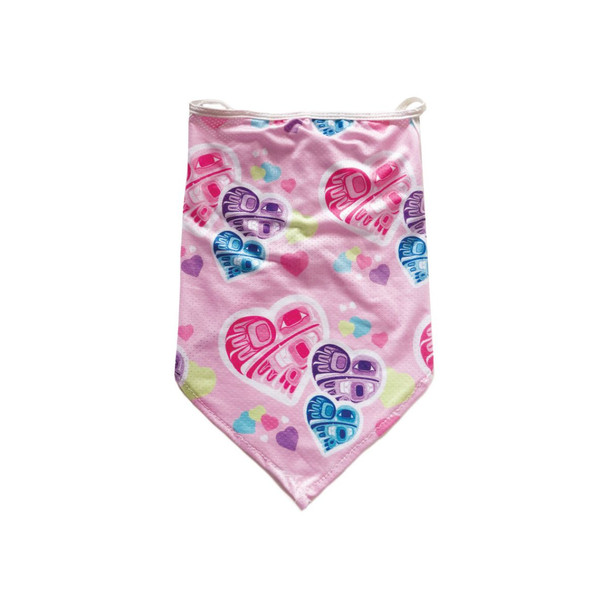 Bandana Gaiter with ear loops for Kids   - Hummingbird Heart