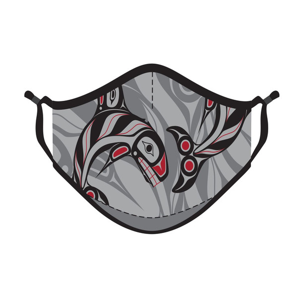 Reusable Face Mask - Raven Fin Killer Whale