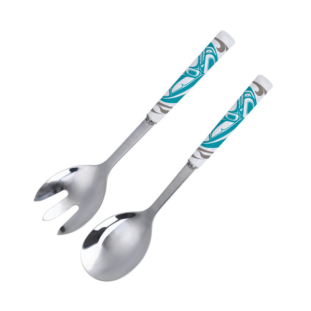 Stainless Steel Salad Server - Killer Whale