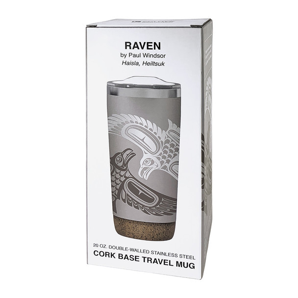 Cork Base Travel Mugs - Raven - 20 oz