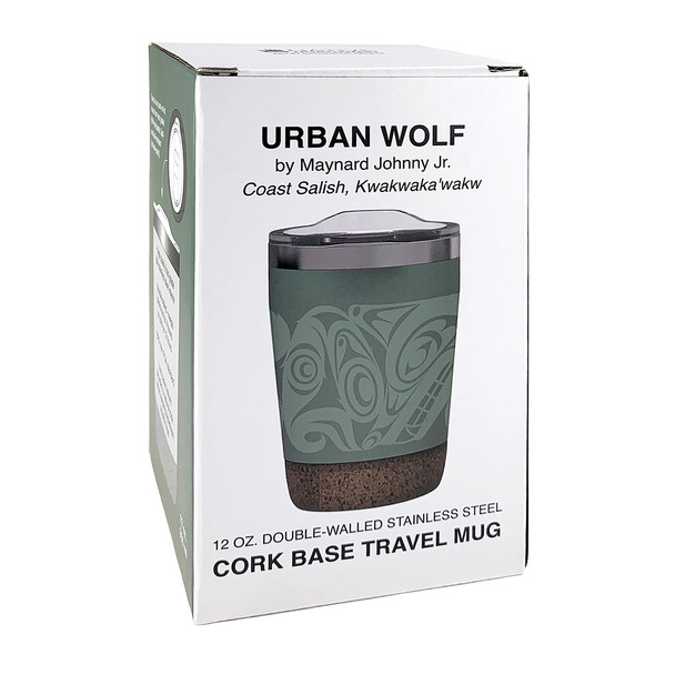 Cork Base Travel Mug (12oz) - Urban Wolf Cork Base Travel Mug (12oz) - Urban Wolf
