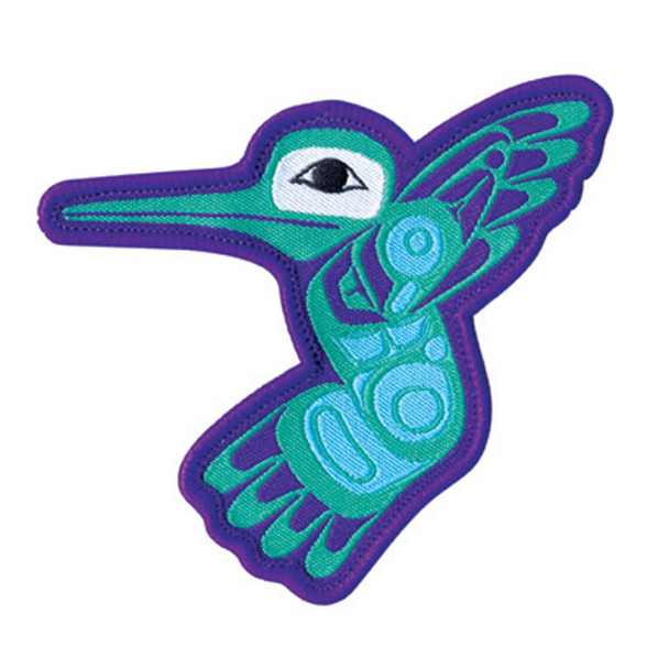 Small Embroidered Patch - Hummingbird