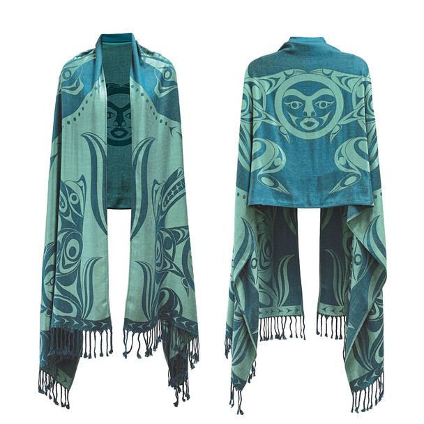 Shawl - Wolves and Full Moon Shawl - Wolves and Full Moon