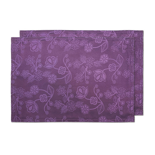 Woven Placemats (Set of 2) - Ojibwe Florals