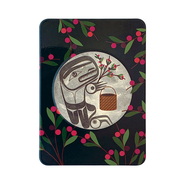 Embossed Metal Magnet - Berry Picker in the Moon