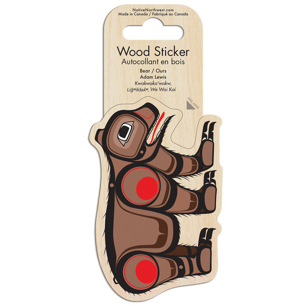 Wood Sticker - Bear