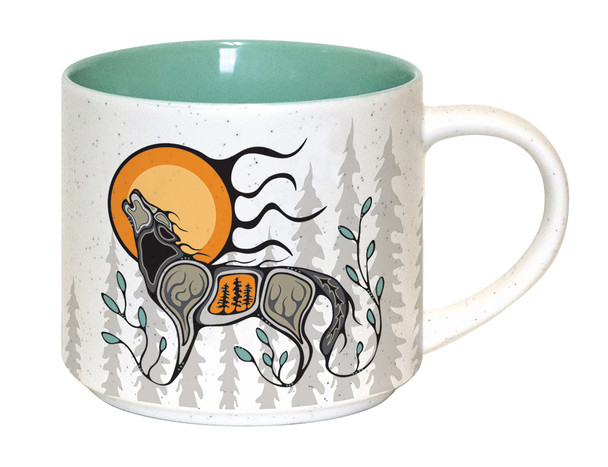 Ceramic Mug (16oz) - Wolf (Ma’iingan)
