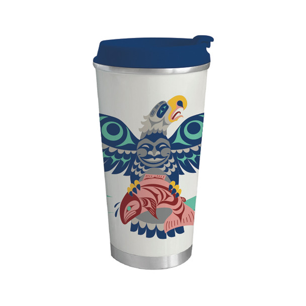 Art Travel Mug (18oz) - Eagle Salmon