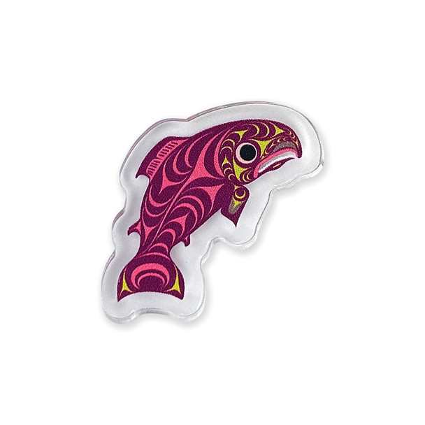Acrylic Pin - Salmon