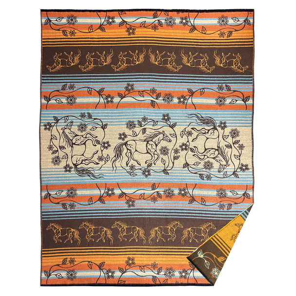 Woven Blanket - Horse (Bebezhigooganzhii)