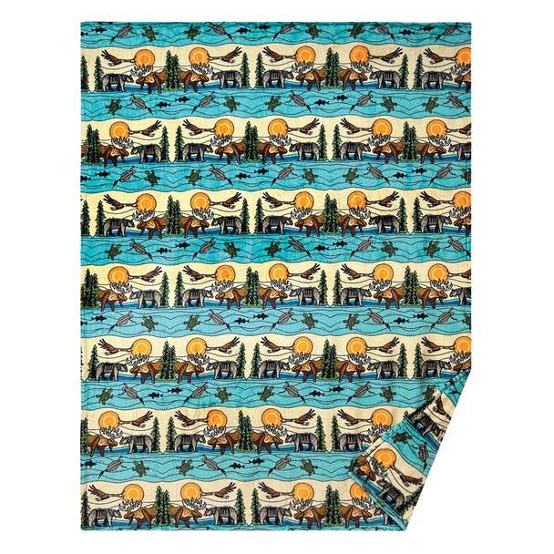 Fleece Blanket - All My Relatives (Indinawemaaganidag)