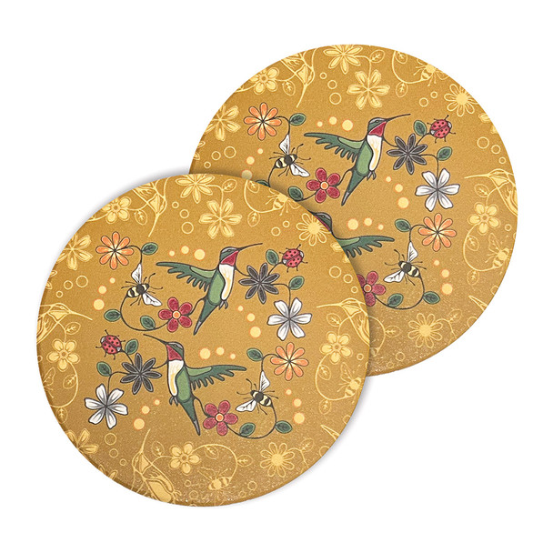 Ceramic Coasters (set of 2) - Hummingbird (Nenookaasi)