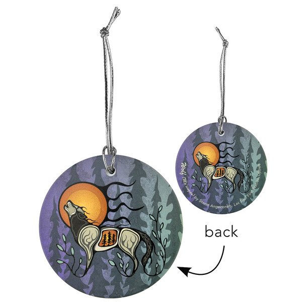 Ceramic Ornament - Wolf (Ma'iingan)