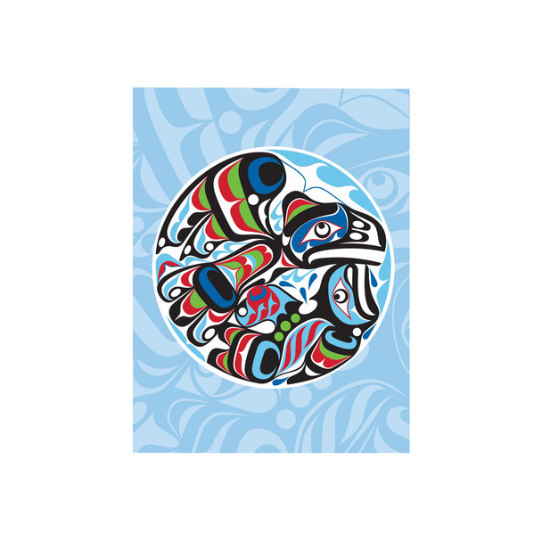 Folding Card - Raven and Killer Whale