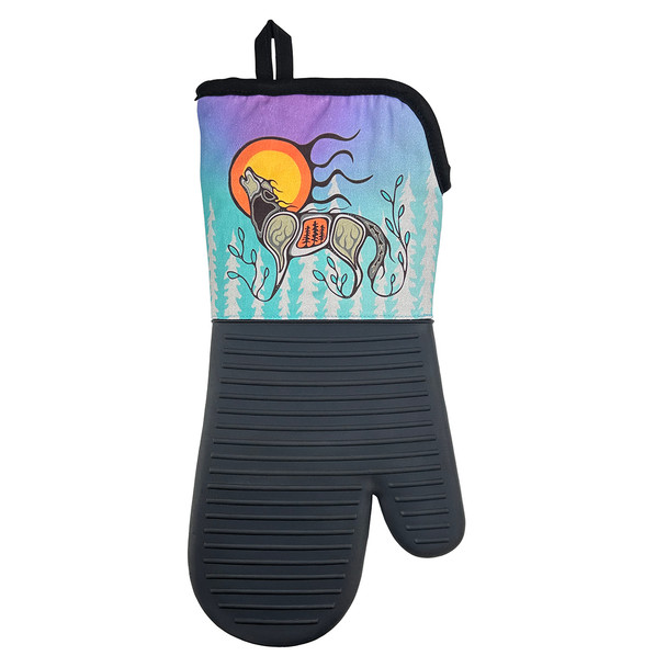 Silicone Oven Mitt - Wolf (Ma'iingan)