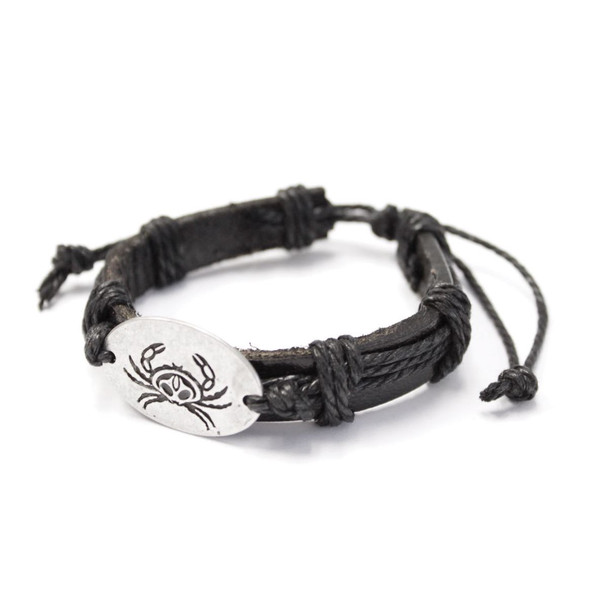 Leather Bracelet - Crab