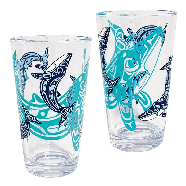 Printed Glass Tumbler (Set of 2) - Humpback Whale