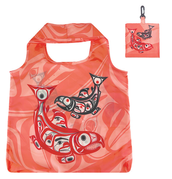 Foldable Shopping Bag - Salmon