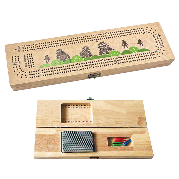 3-Track Cribbage Board - Sasquatch