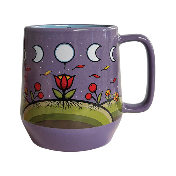 Big Ceramic Mug - Moon Floral