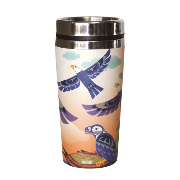 Bamboo Travel Mug - Eagle Family