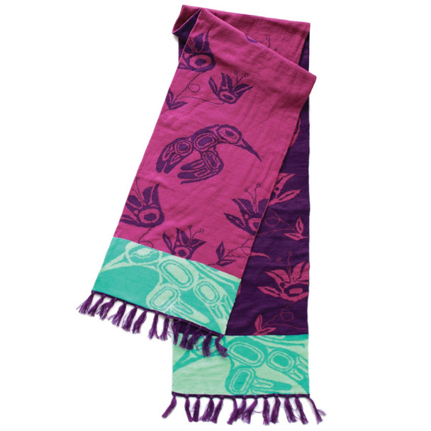 Oversized Knitted Scarf - Hummingbird