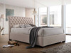 Crystal Queen Bed In Light Beige