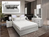 Chicago Queen Bed with Side Gas Lift Storage in White Wash