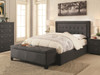 Regent King Single Bed with Gas Lift Storage in Charcoal