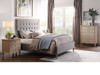 Webster King Bed in Light Grey with Legs